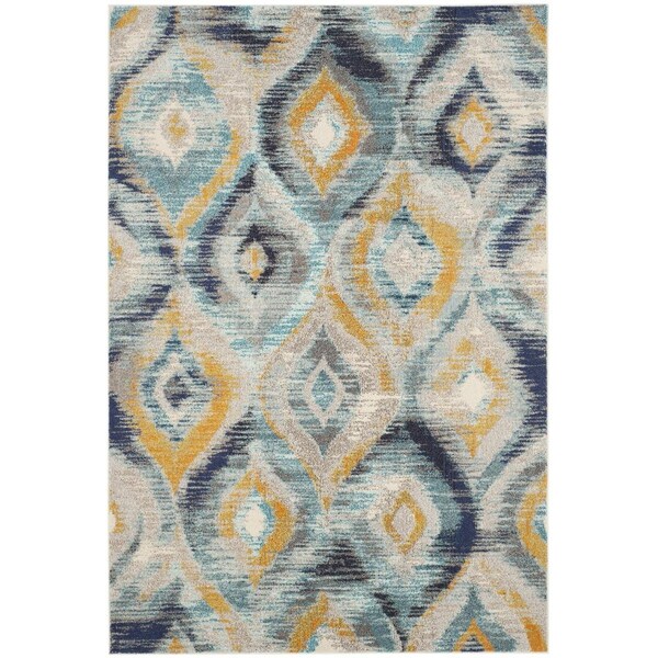 Safavieh Monaco Medium Rectangle Area Rug, Blue and Multi - 4 x 5 ft. - 7 in. MNC242J-4 - main